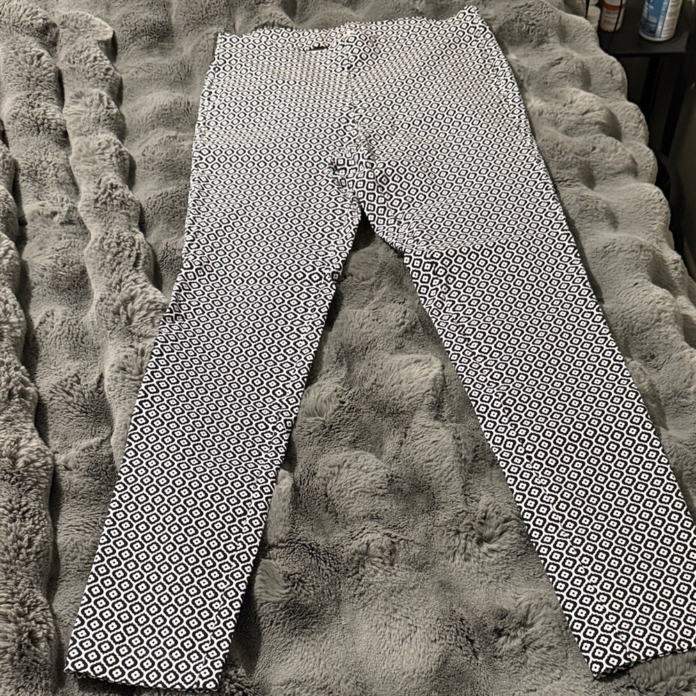 Michael Kors Black and White Patterned pants